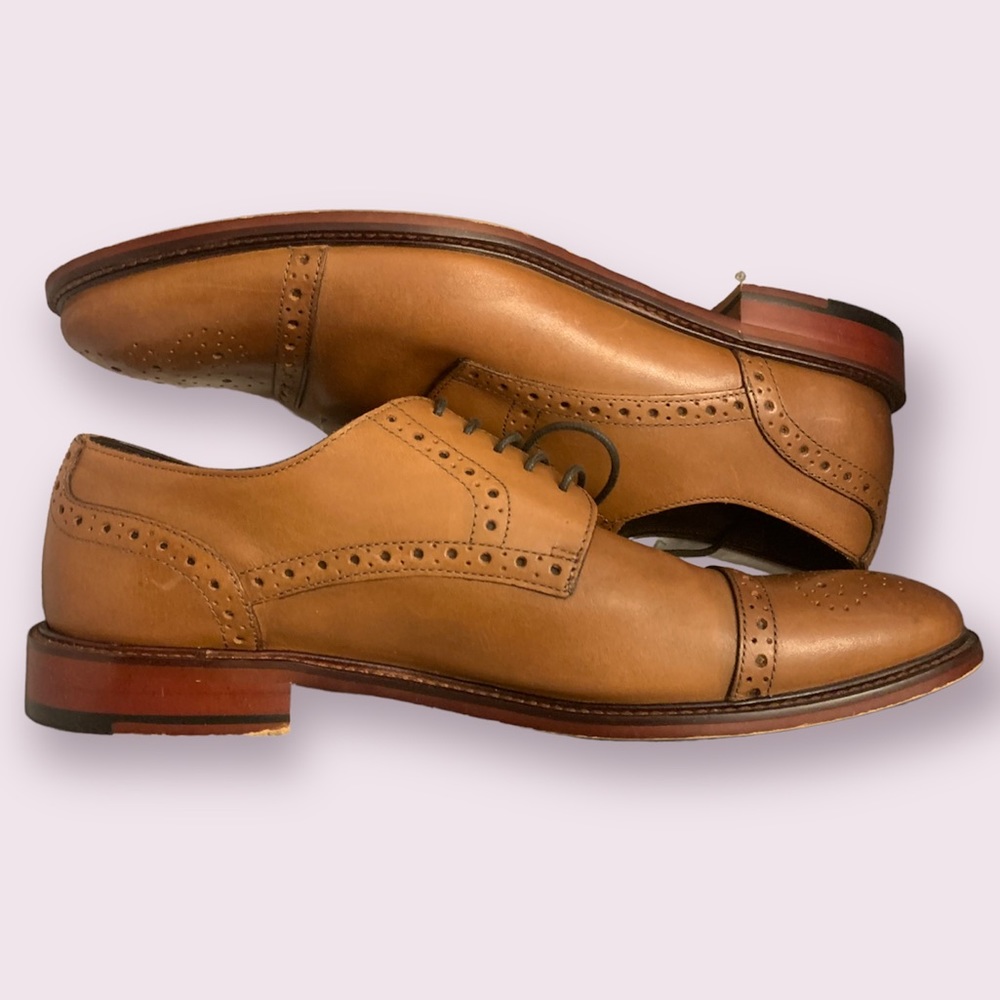 Joseph Abboud Owings Brown Cap Toe Oxfords